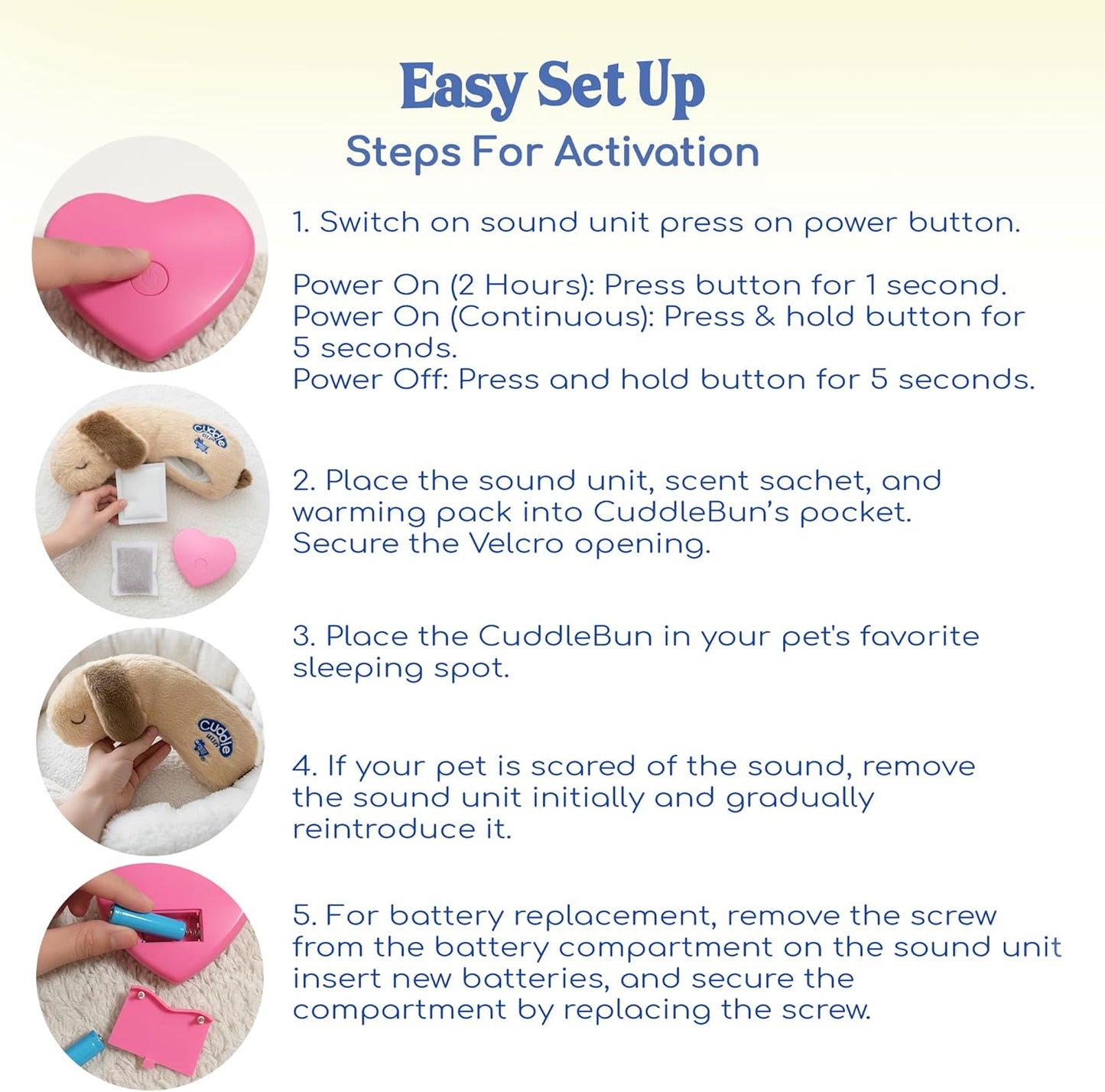 CuddleBun | Puppy Heartbeat Toy Sleep Aid - Beige