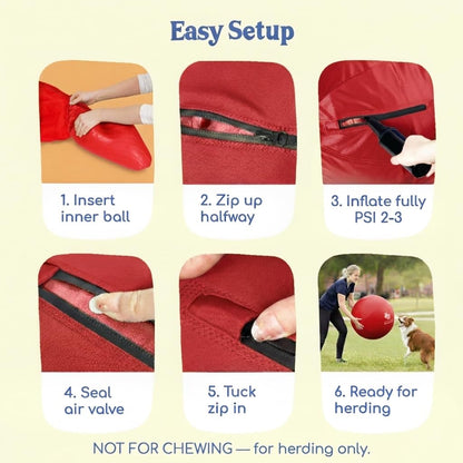 Herding Ball for Dogs — Large 25" (Cherry)