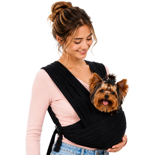 Yorkie Pet Carrier — Dog Sling Carrier for Small Dogs (Onyx)