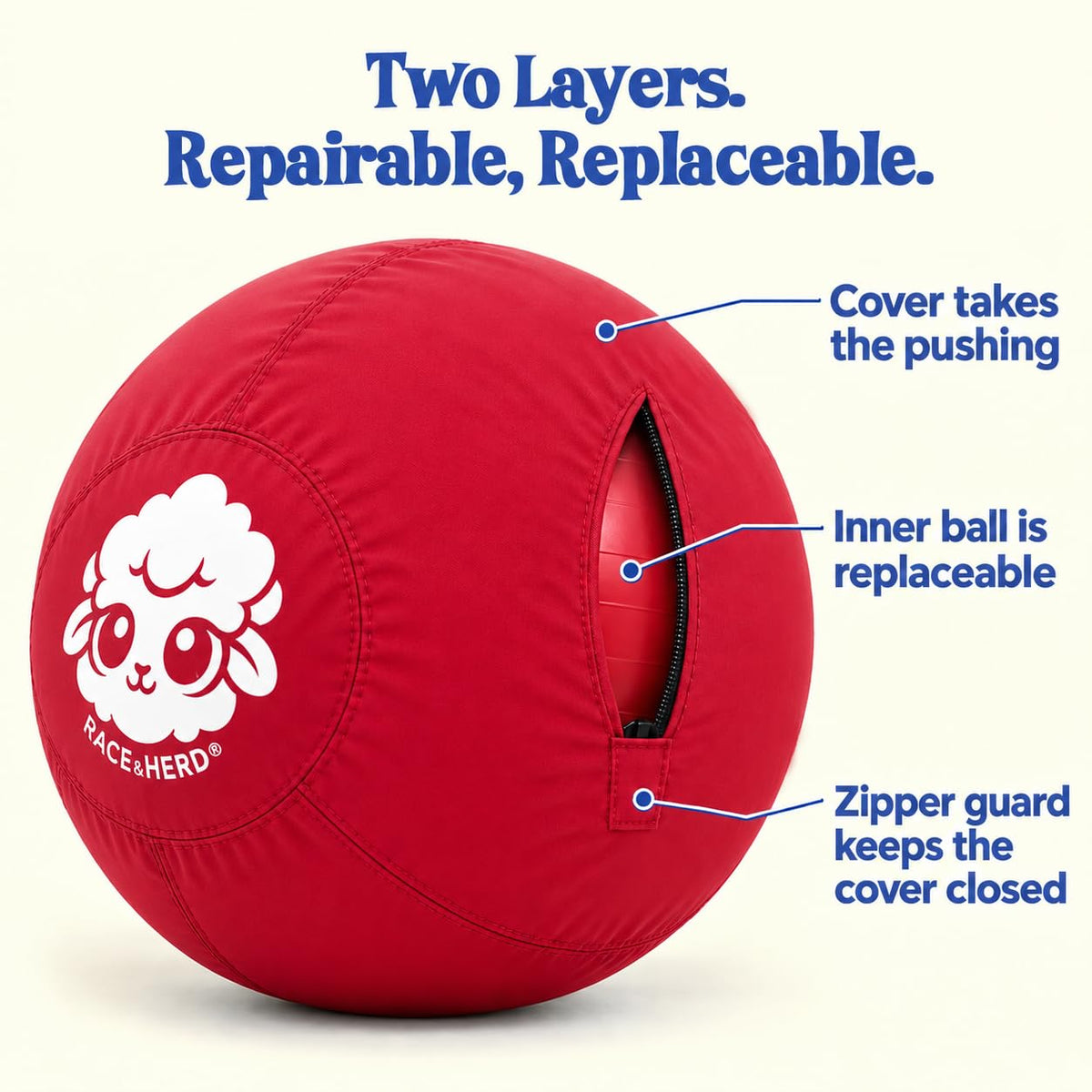 Herding Ball for Dogs — Small 18" (Cherry)