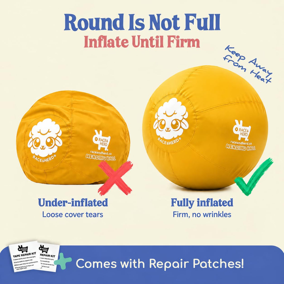 Herding Ball for Dogs — Medium 22" (Yellow)