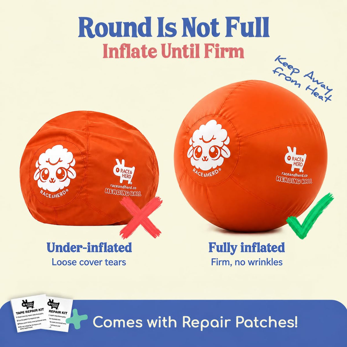 Herding Ball for Dogs — Large 25" (Tangerine)