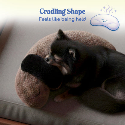 CuddleBun Heartbeat Puppy Toy Sleep Aid — Cuddler Pillow (Cocoa)
