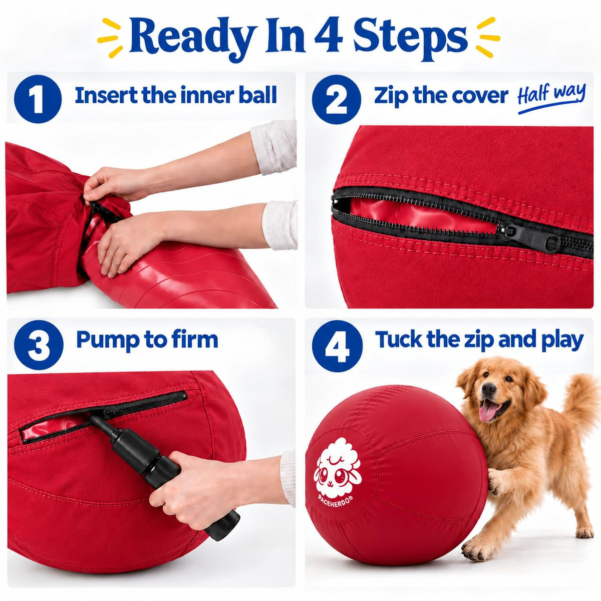 Herding Ball for Dogs — XLarge 30" (Cherry)