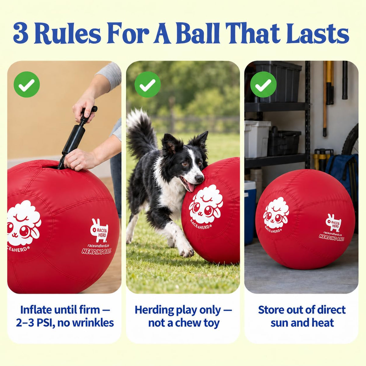Herding Ball for Dogs Tetherball Set Outside 22" (Cherry)