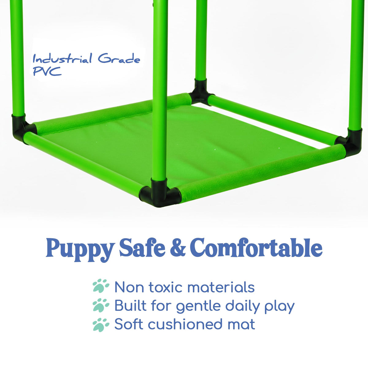 Puppy Play Gym — Small Dog Jungle Activity Mat 19.5" (Lime)