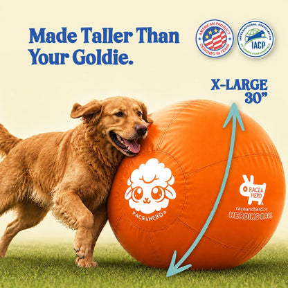 Herding Ball for Dogs — XLarge 30" (Tangerine)