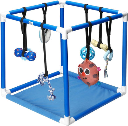 Puppy Play Gym  |  Dog Play Mat, 8 Bungee Straps