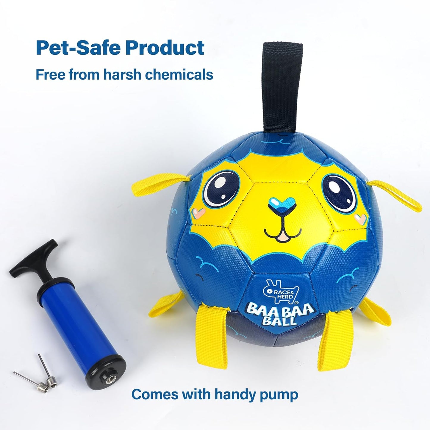 BaaBaa Ball |  Dog Soccer Ball With Tabs