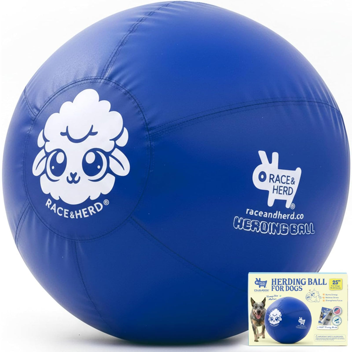 Herding Ball for Dogs — Large 25" (Blue)