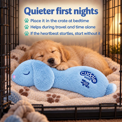 CuddleBun Heartbeat Puppy Toy Sleep Aid — Cuddler Pillow (Sky)