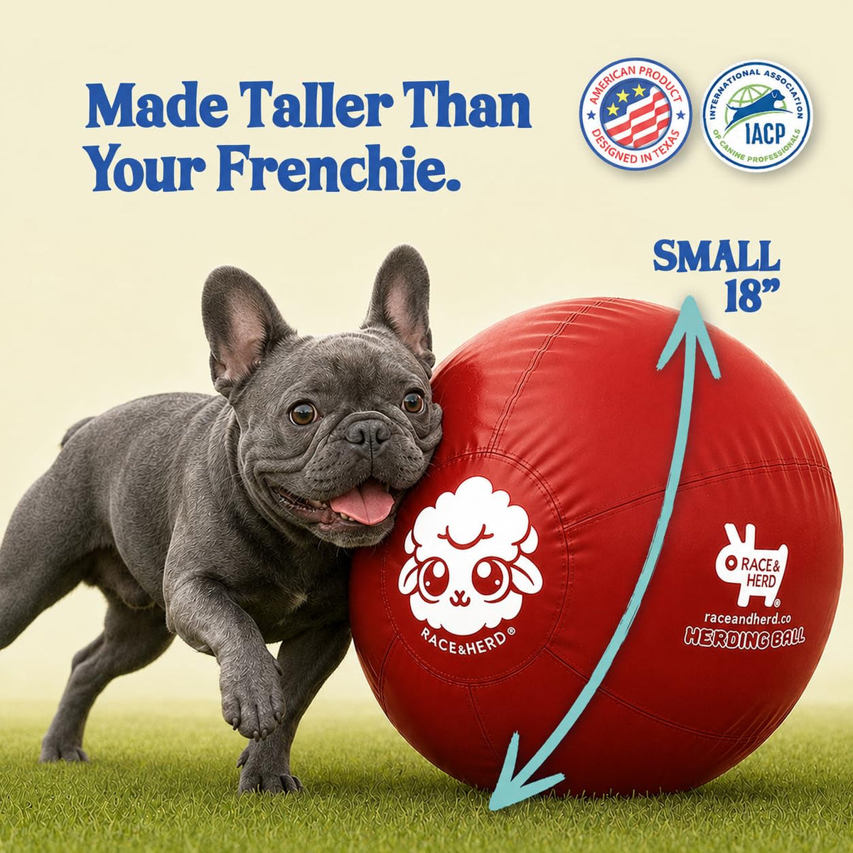 Herding Ball for Dogs — Small 18" (Cherry)