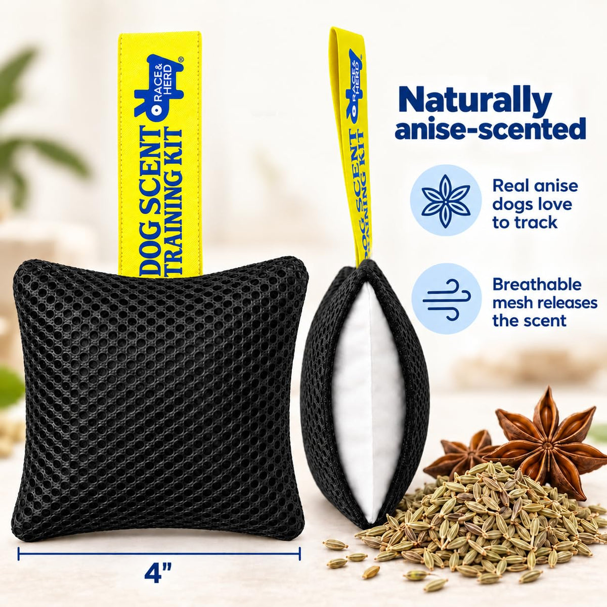 Original Dog Scent Training Kit — 10 Pcs Pouches Nosework Set (Onyx)