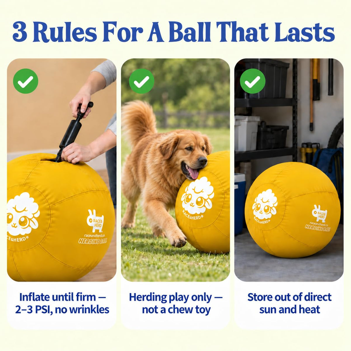 Herding Ball for Dogs — XLarge 30" (Yellow)