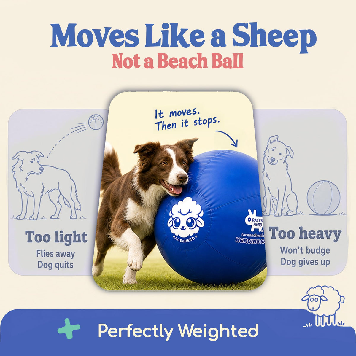 Herding Ball for Dogs — XLarge 30" (Blue)
