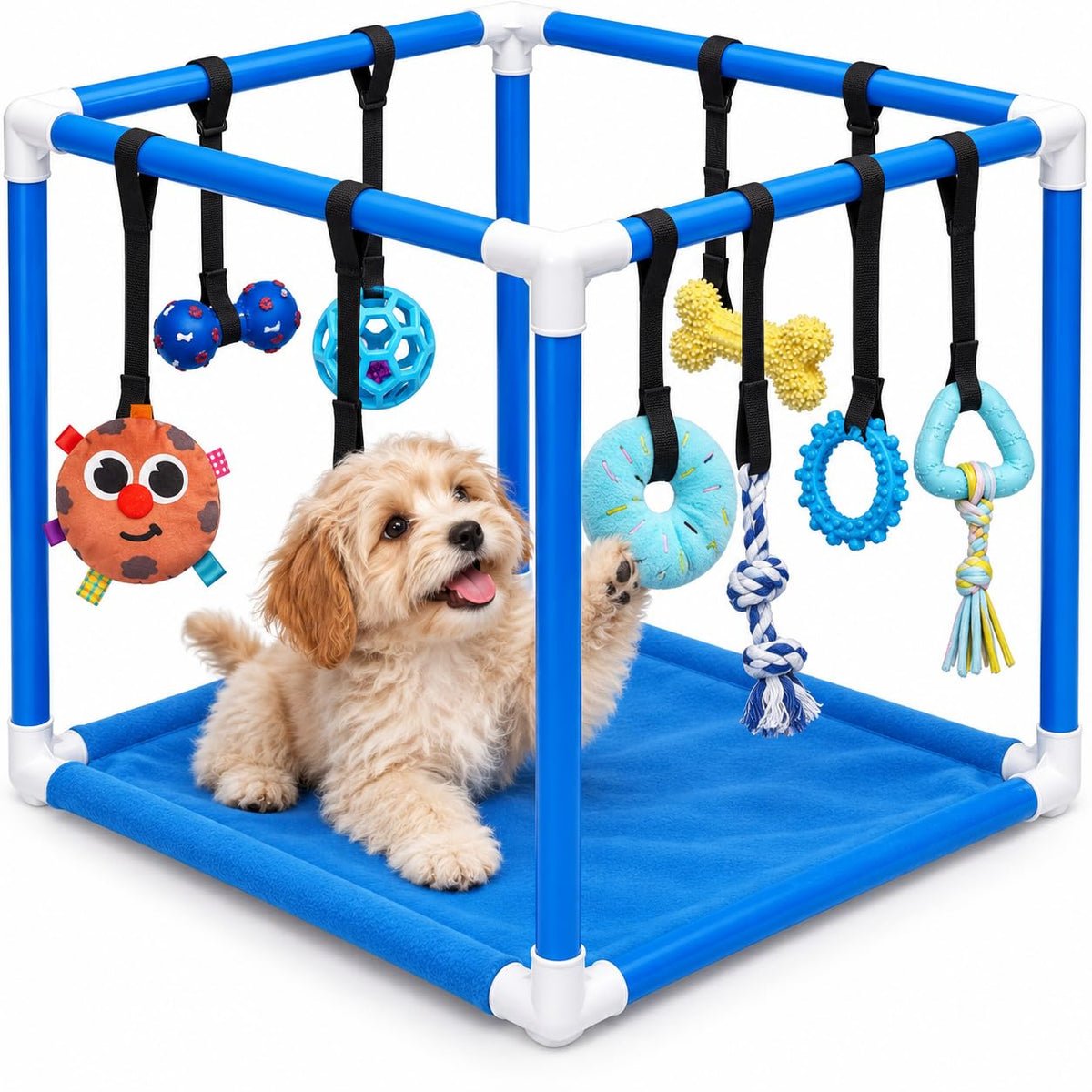 Puppy Play Gym — Small Dog Jungle Activity Mat 19.5" (Ocean)