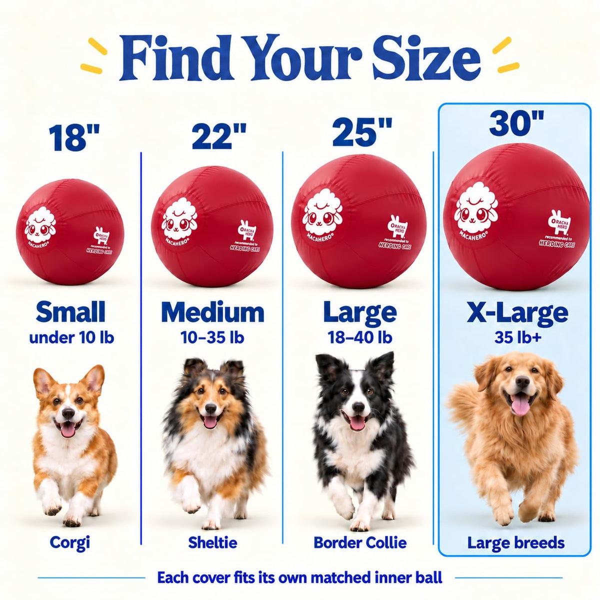 Herding Ball for Dogs — XLarge 30" (Cherry)