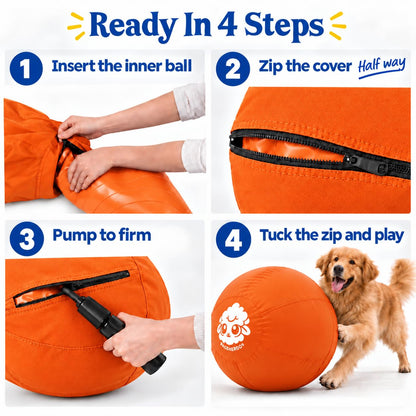 Herding Ball for Dogs — XLarge 30" (Tangerine)