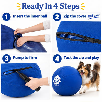 Original Herding Ball for Dogs — Balls for Dog Toys 22" (Ocean)