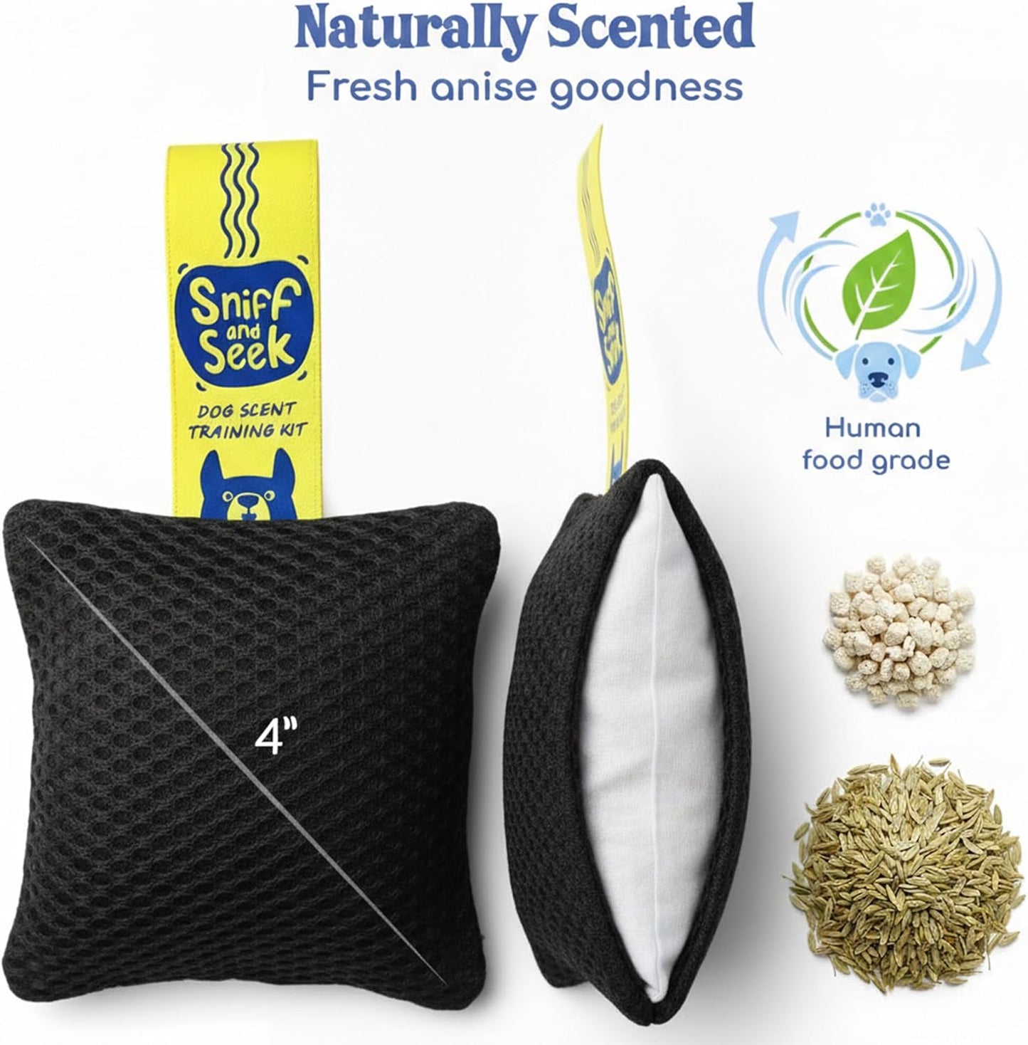 Sniff and Seek Dog Scent Game | Scent Training for Dogs | Black - 10 Pack Box