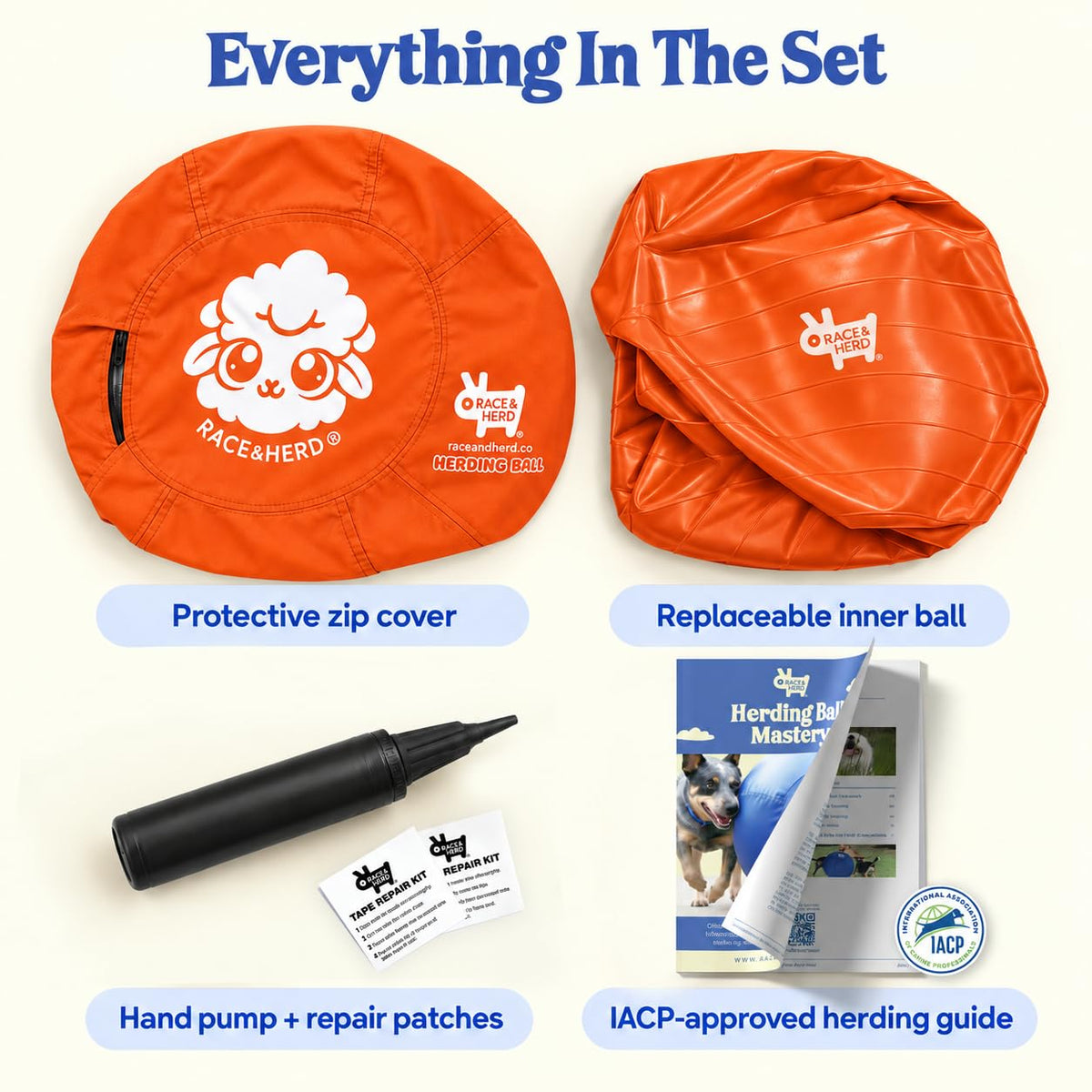 Herding Ball for Dogs — XLarge 30" (Tangerine)