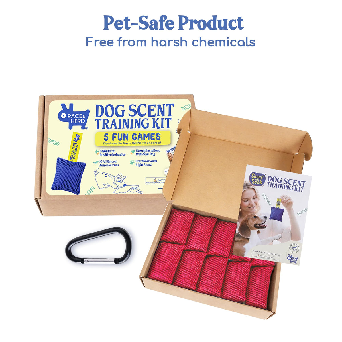 Original Dog Scent Training Kit — 10 Pcs Pouches Nosework Set (Cherry)