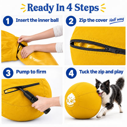Herding Ball for Dogs — Large 25" (Yellow)