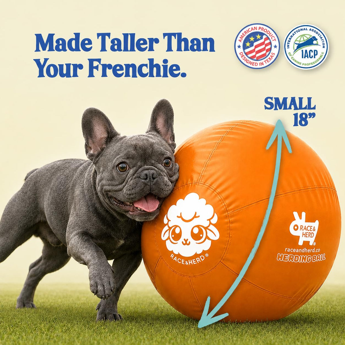 Herding Ball for Dogs — Small 18" (Tangerine)