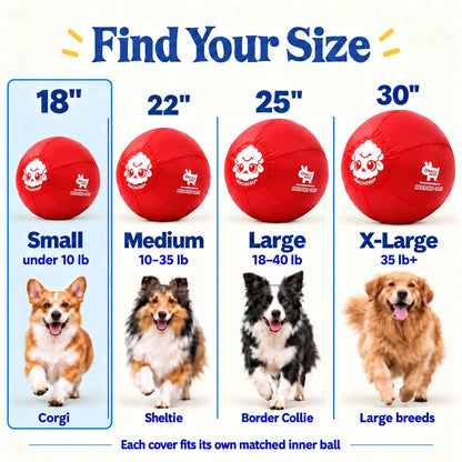 Herding Ball for Dogs — Small 18" (Cherry)