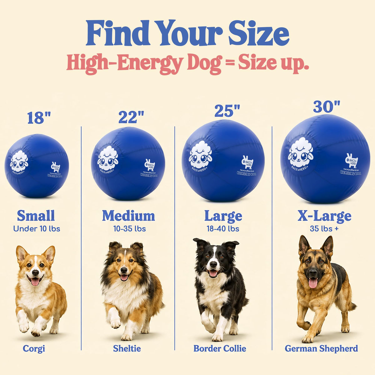 Herding Ball for Dogs — XLarge 30" (Blue)