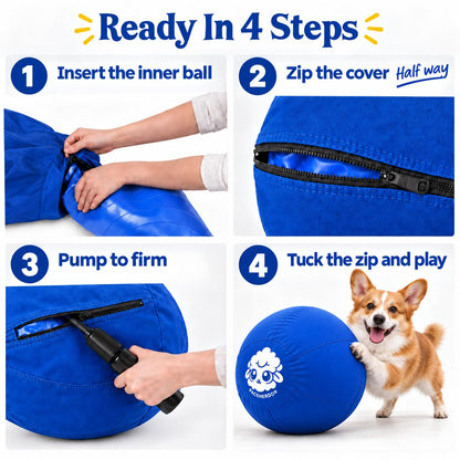 Herding Ball for Dogs — Small 18" (Blue)