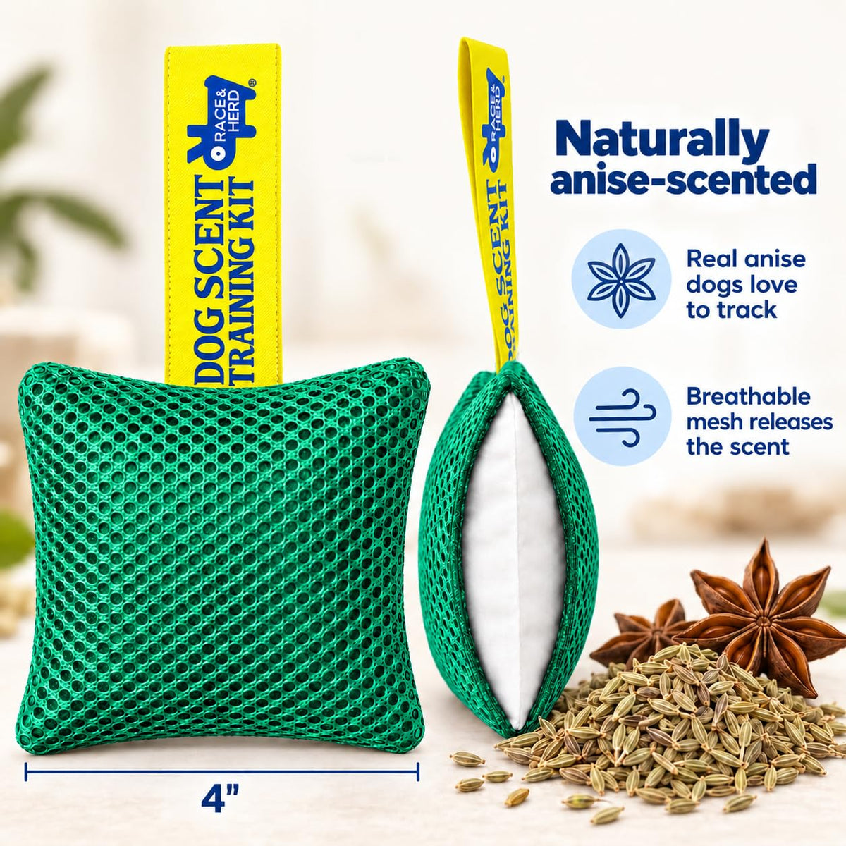 Original Dog Scent Training Kit — 10 Pcs Pouches Nosework Set (Sage)