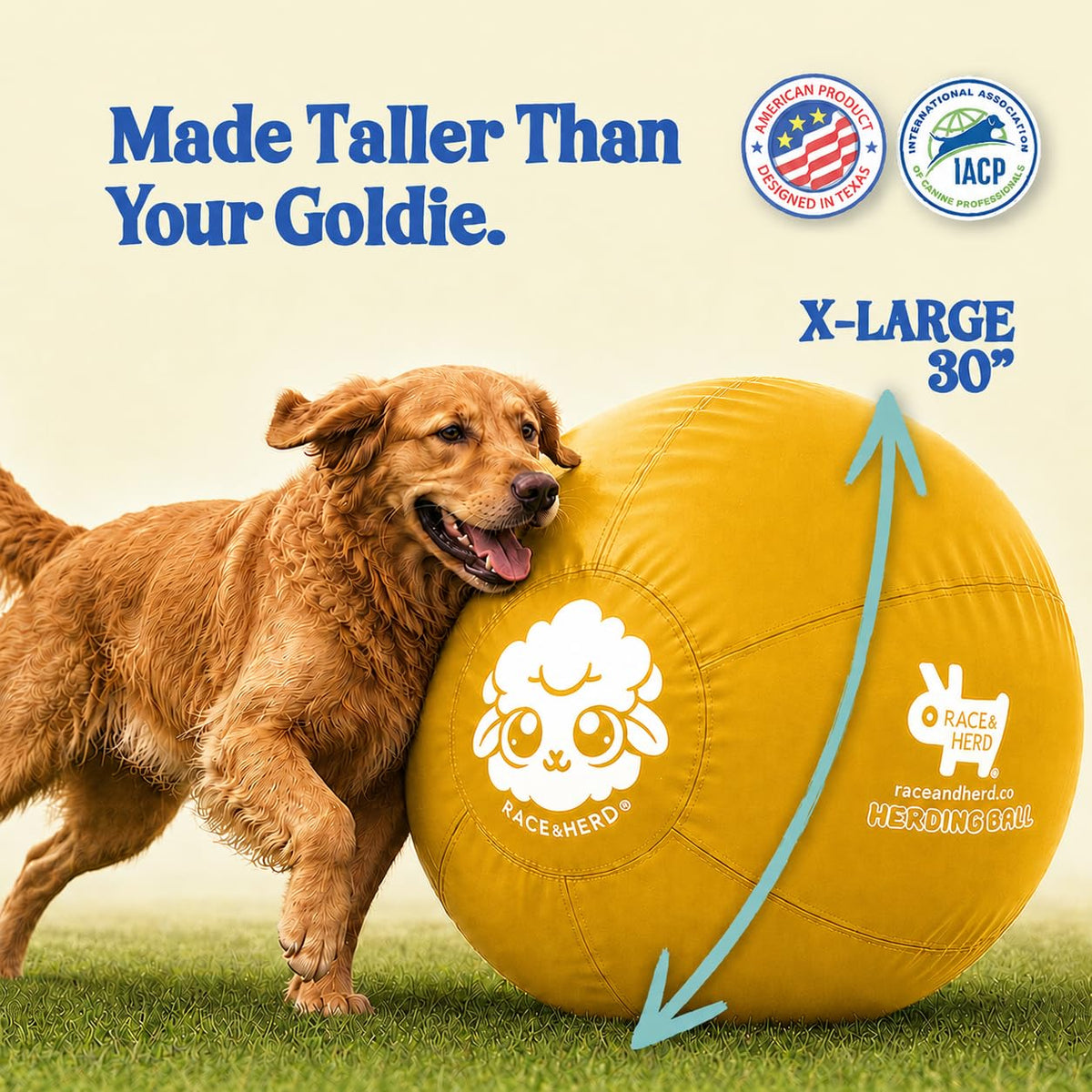 Herding Ball for Dogs — XLarge 30" (Yellow)