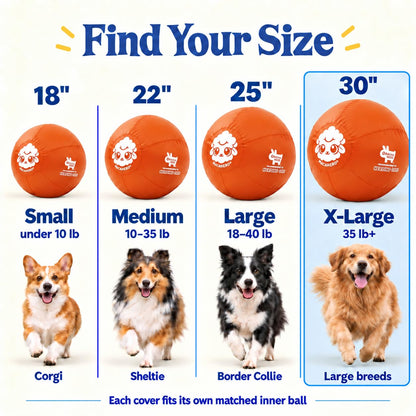 Herding Ball for Dogs — XLarge 30" (Tangerine)