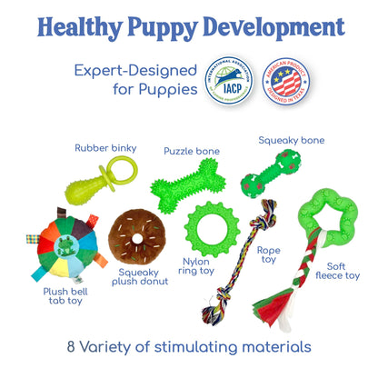 Puppy Play Gym — Small Dog Jungle Activity Mat 19.5" (Lime)