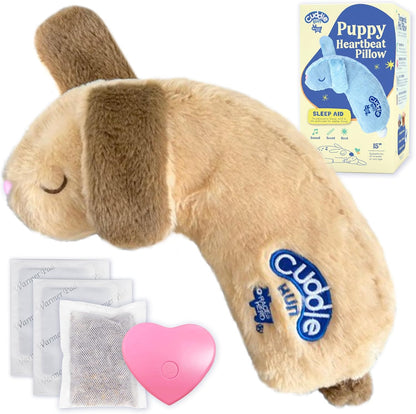 CuddleBun | Puppy Heartbeat Toy Sleep Aid - Beige