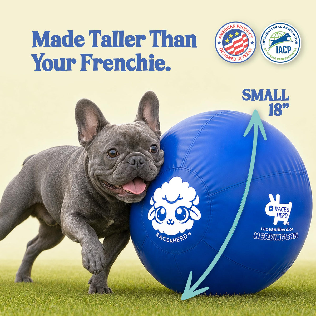 Herding Ball for Dogs — Small 18" (Blue)