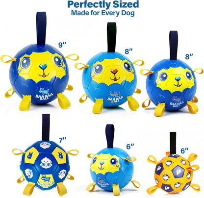 BaaBaa Ball |  Dog Soccer Ball With Tabs