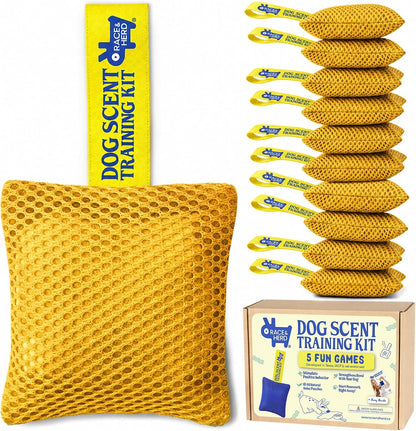 Original Dog Scent Training Kit — 10 Pcs Pouches Nosework Set (Gold)
