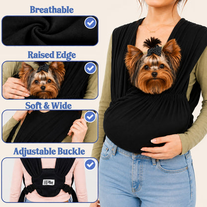 Yorkie Pet Carrier — Dog Sling Carrier for Small Dogs (Onyx)