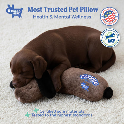 CuddleBun Heartbeat Puppy Toy Sleep Aid — Cuddler Pillow (Cocoa)