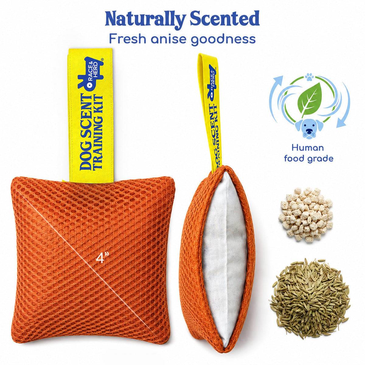 Original Dog Scent Training Kit — 10 Pcs Pouches Nosework Set (Tangerine)
