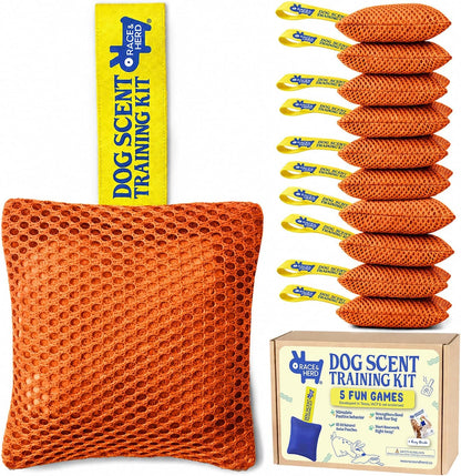 Original Dog Scent Training Kit — 10 Pcs Pouches Nosework Set (Tangerine)