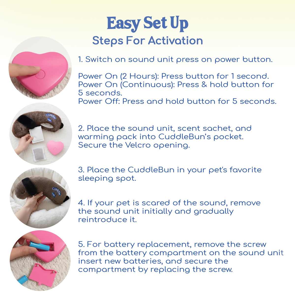 CuddleBun Heartbeat Puppy Toy Sleep Aid — Cuddler Pillow (Cocoa)