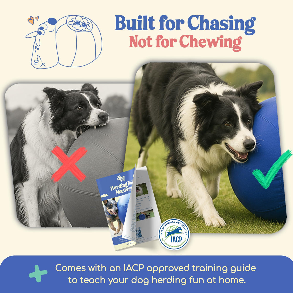 Herding Ball for Dogs — XLarge 30" (Blue)