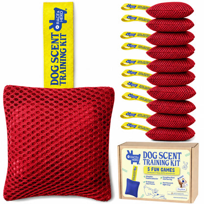 Original Dog Scent Training Kit — 10 Pcs Pouches Nosework Set (Cherry)