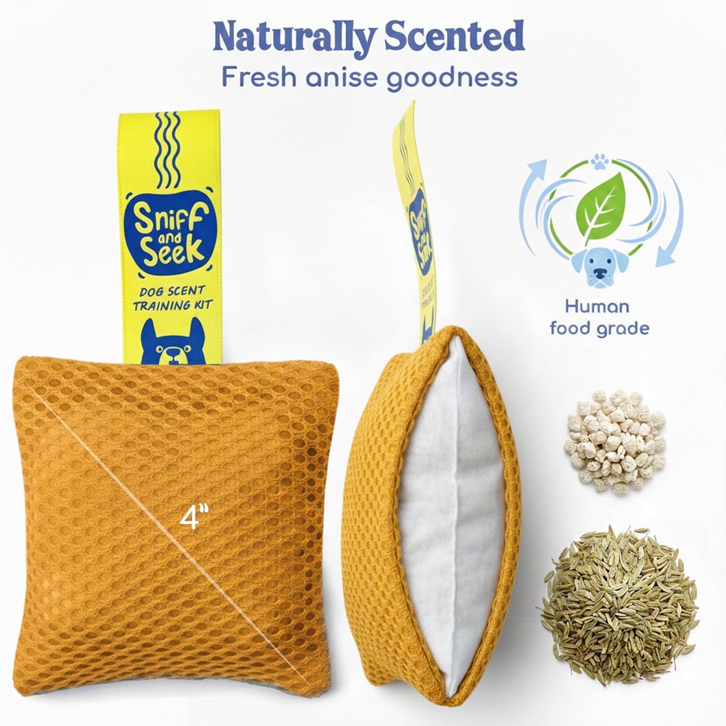 Sniff and Seek Dog Scent Game | Scent Training for Dogs | Yellow - 10 Pack Box