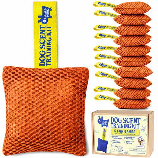 Original Dog Scent Training Kit — 10 Pcs Pouches Nosework Set (Tangerine)