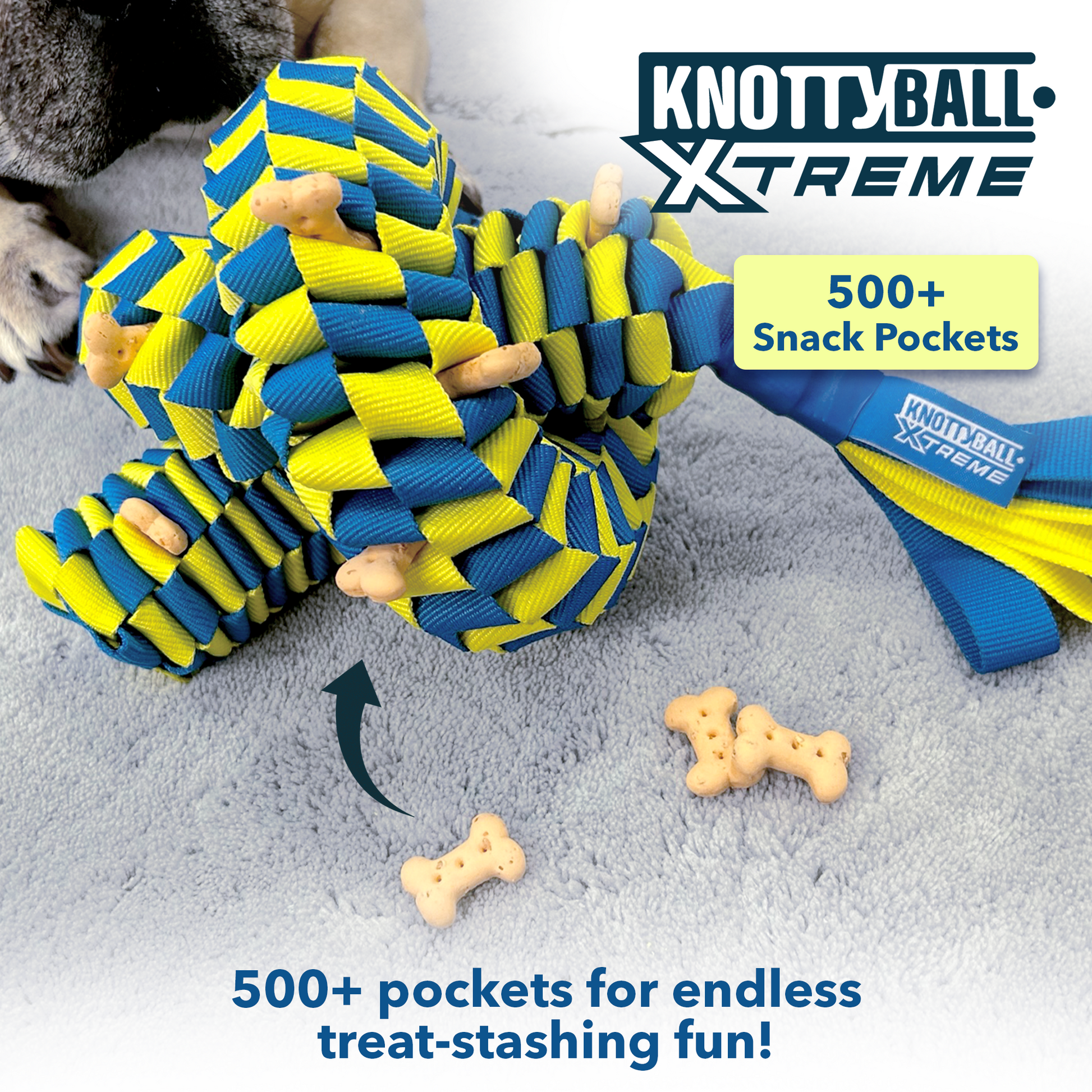 Snuffle Ball Dog Toy Knotty Ball Snuffle for Dogs Race and Herd